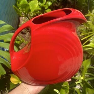 Red fiestaware pitcher vintage